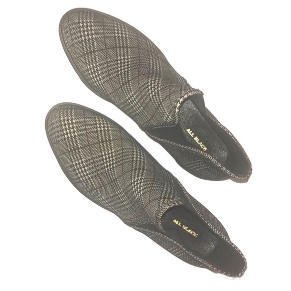 ALL BLACK Brand Plaid Platform Tread Bootie Ankle Woman’s Size 40.5/10 - Picture 4 of 10